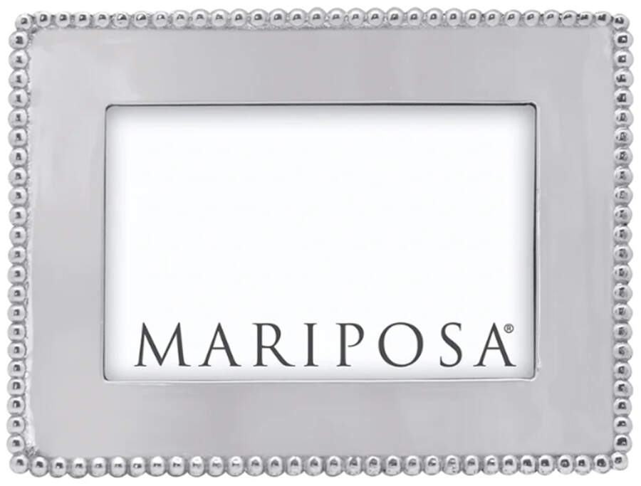 Beaded Frame-Holds 4" X 6" Picture by Mariposa-1