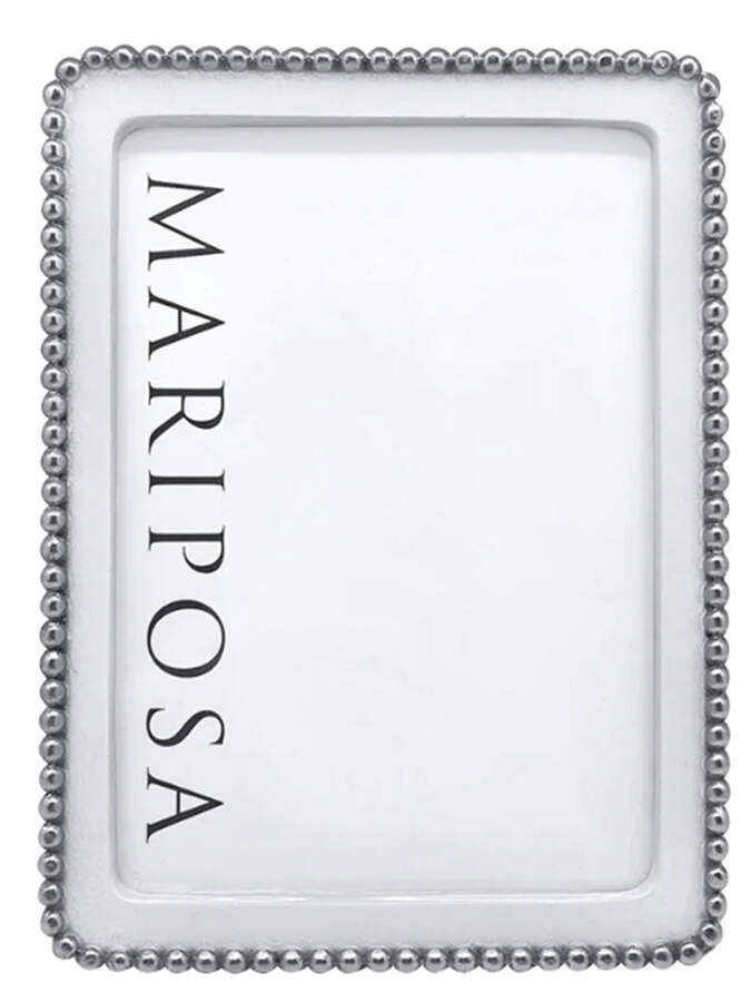 Beaded Frame-Holds 5" X 7" Picture by Mariposa-1