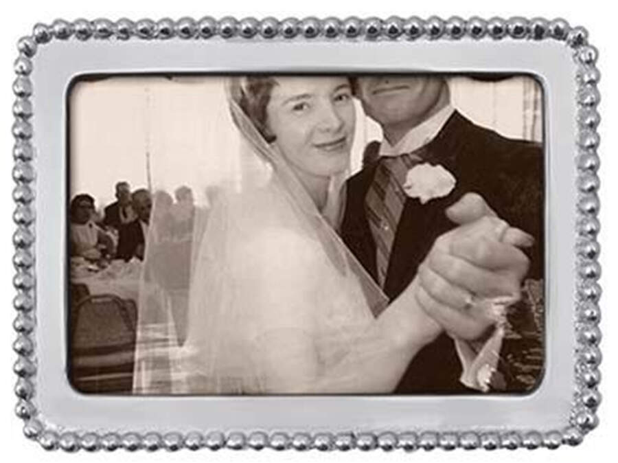 Beaded Frame-Holds 4" X 6" by Mariposa-1