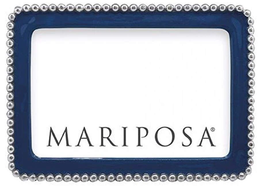 Beaded Frame-Holds 4" X 6" by Mariposa-1