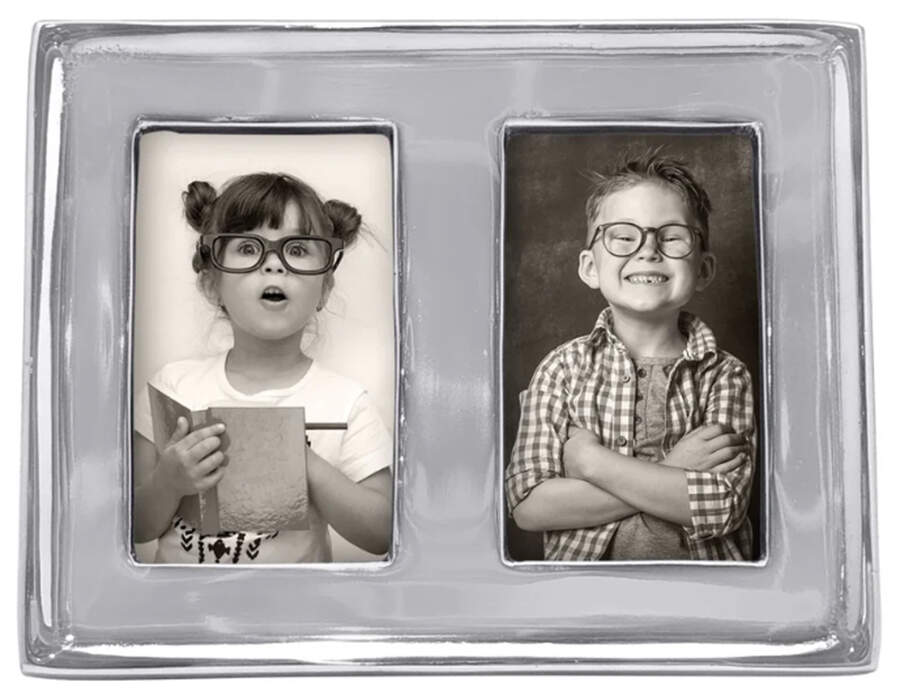 Signature Double Frame Holds 2" X 3" Pictures by Mariposa-1