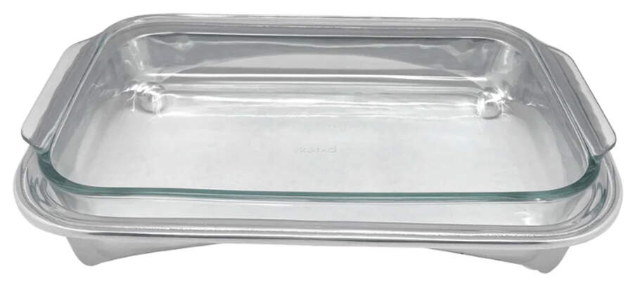 Signature Rectangular Casserole Holder with Pyrex Liner by Mariposa-1