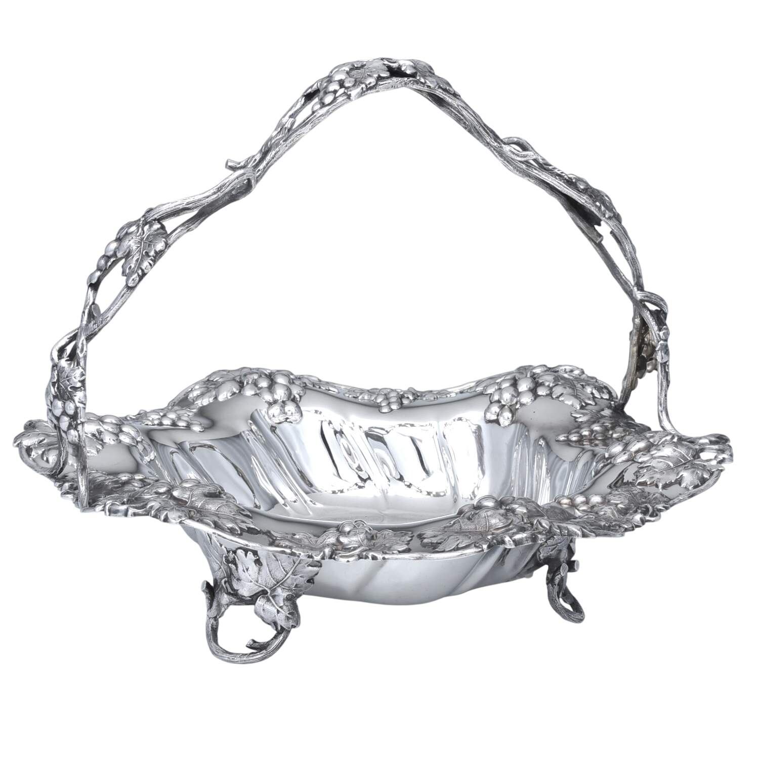 807G (Sterling, Hollowware) Footed Basket by Mauser-1