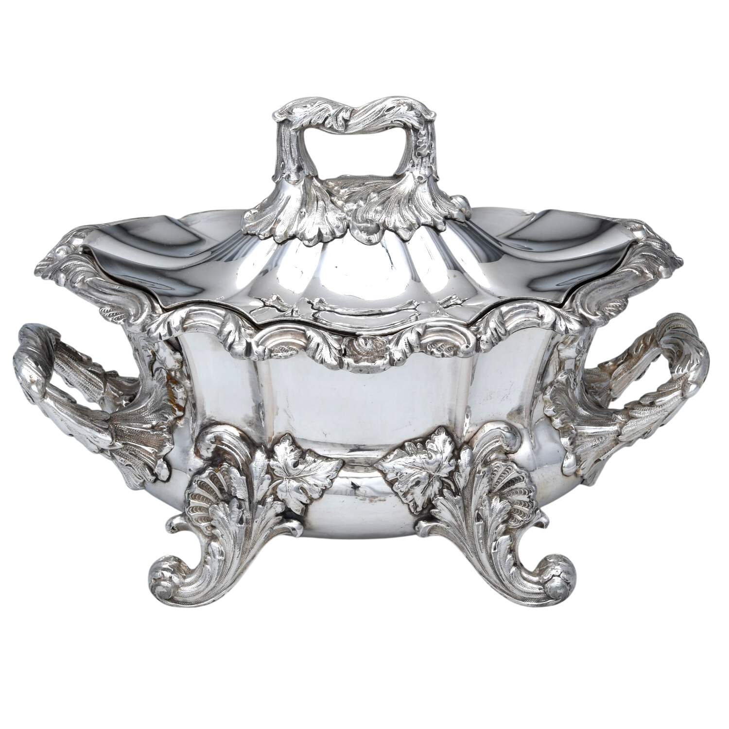 MBU1 (Silverplate, Hollowware) Small Tureen & Lid by Matthew Boulton Plate Co.-1