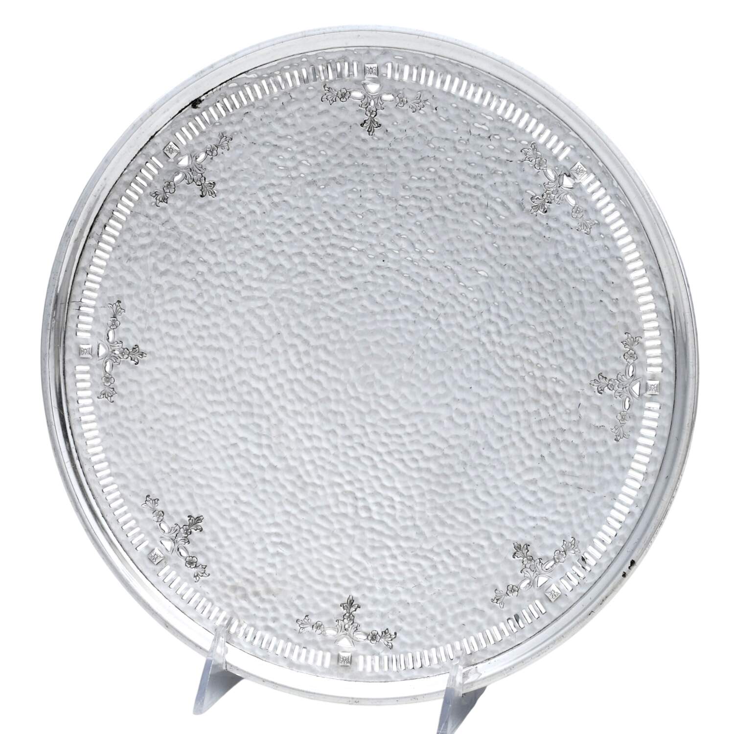 84869 (Silverplate, Hollowware) Silverplate Footed Cake Plate by Marshall Field-1