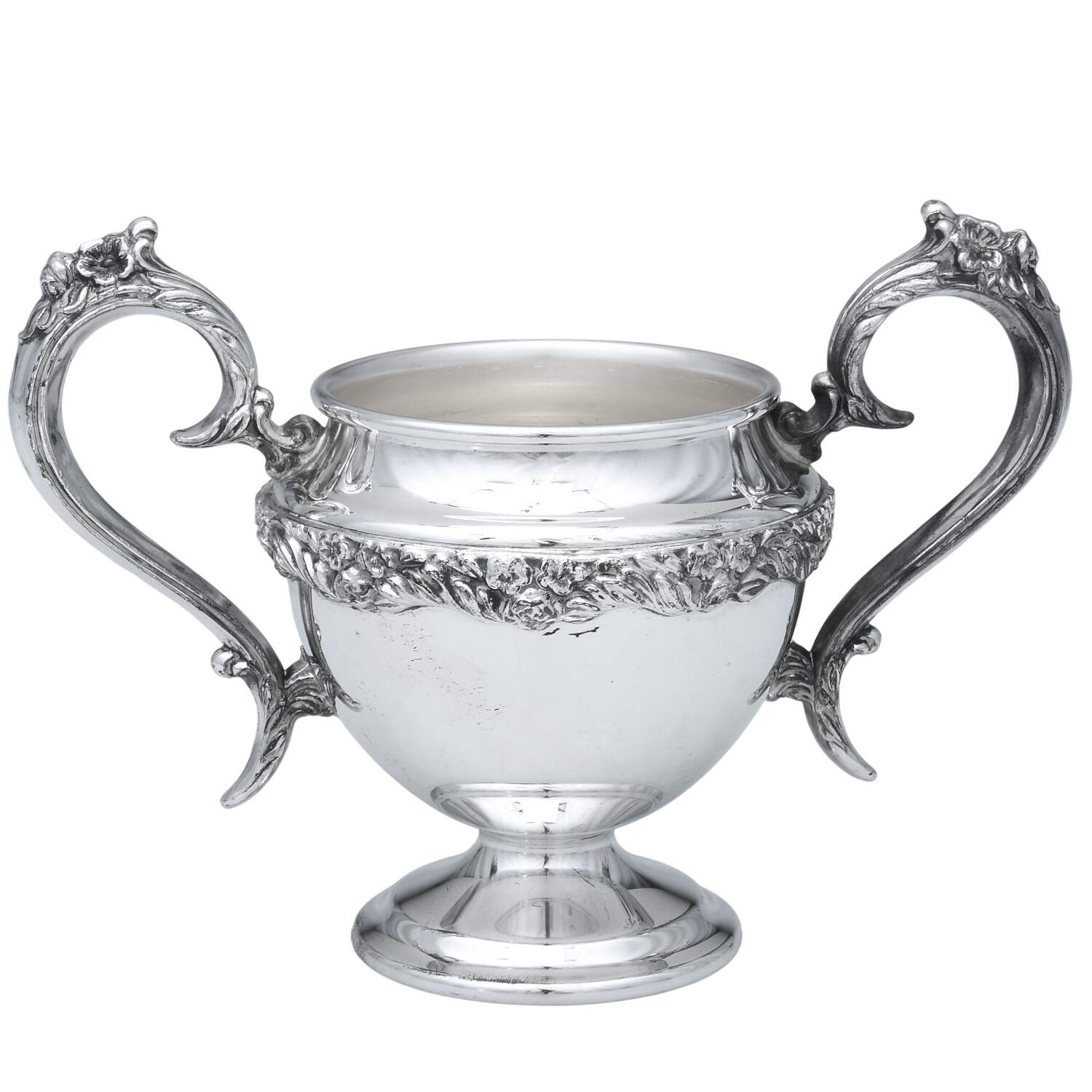 Moss Rose (Silverplate, 1949, Hollowware) Sugar Bowl No Lid by National Silver Co-1