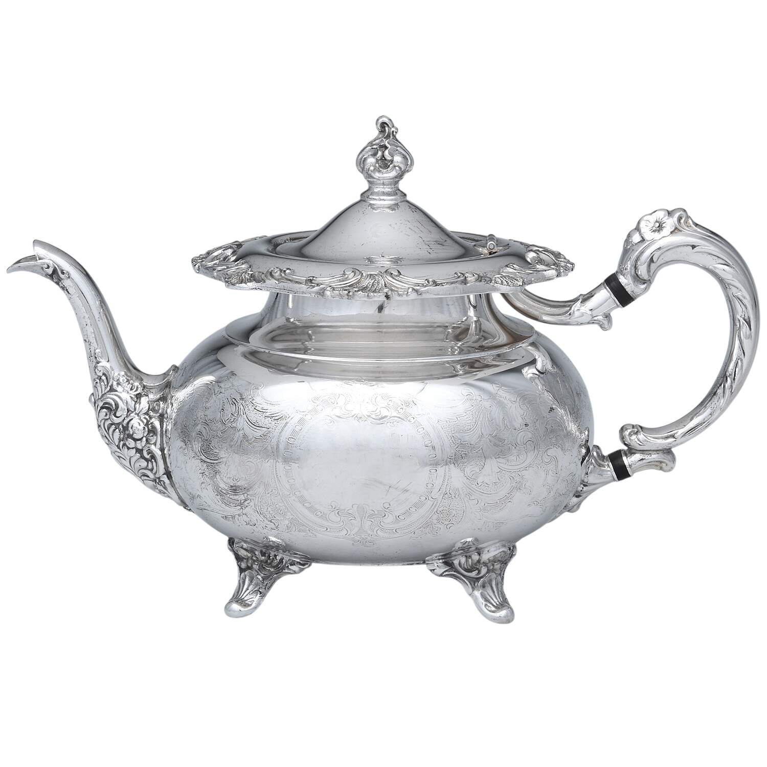 Ascot (Silverplate, Hollowware) Teapot by Oneida Silver-1