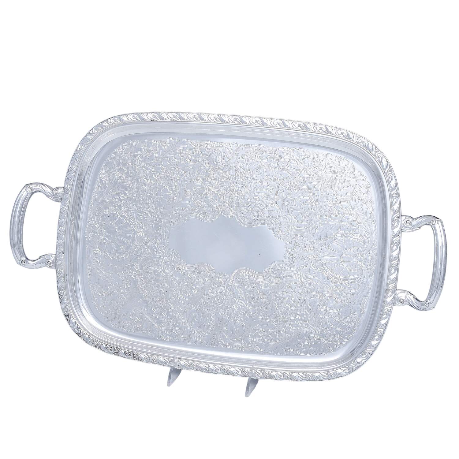 Briarcliff (Silverplate, Hollowware) Large Silverplate Waiter Tray by Oneida Silver-1