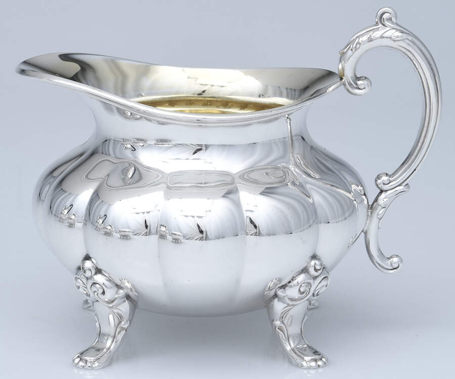 Melon-Plain (Silverplate, Hollowware) Creamer by Oneida Silver-1