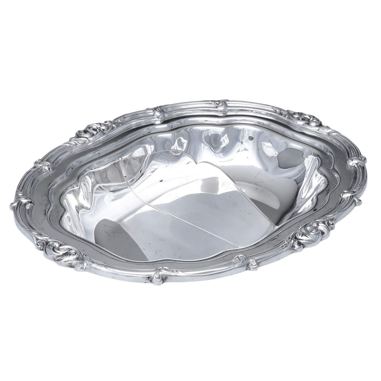 Melon-Plain (Silverplate, Hollowware) Double Divided Vegetable Bowl No Lid by Oneida Silver-1