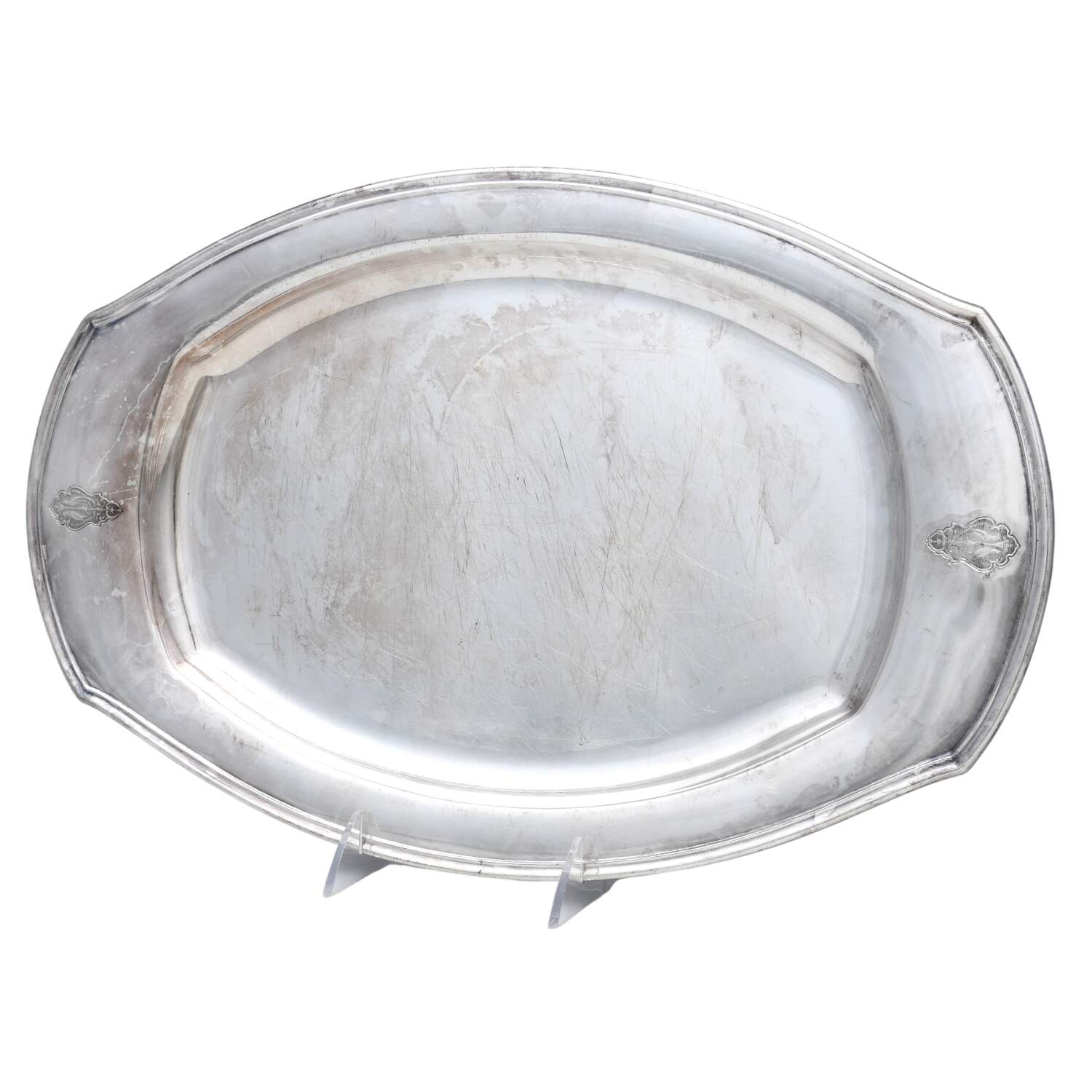 Bird of Paradise (Silverplate, 1923, Hollowware) Small Plated Meat Platter No Well by Oneida Silver-1