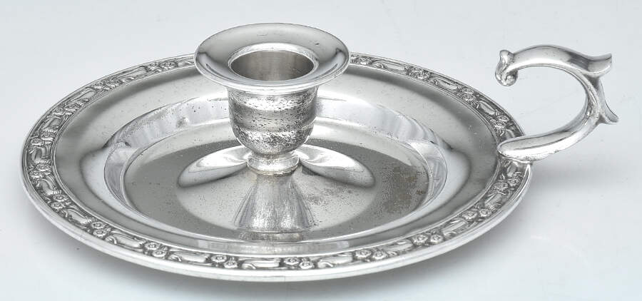 Park Lane (Silverplate, Hollowware) Silverplate Chamberstick by Oneida Silver-1