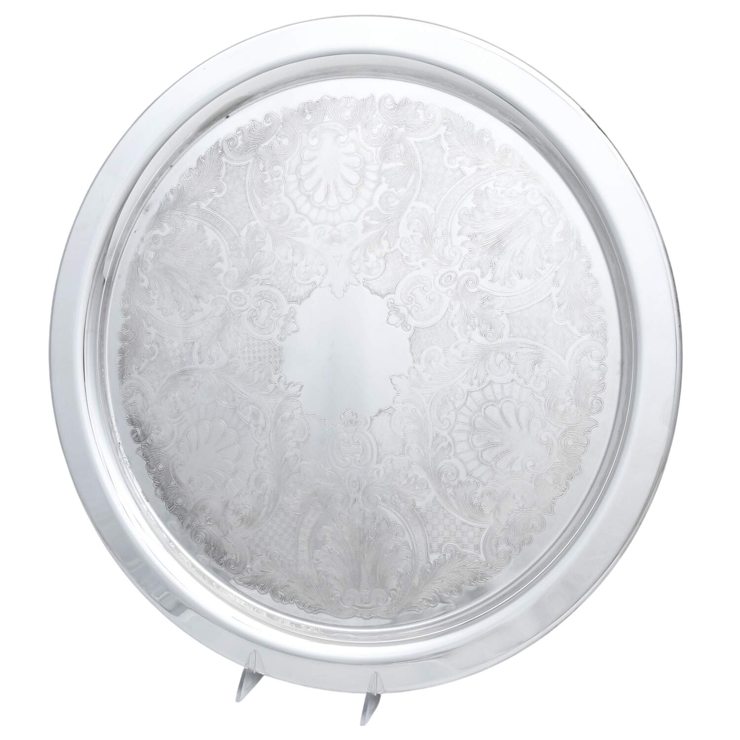 Castle Court (Silverplate, Hollowware) Round Tray For Punch Bowl by Oneida Silver-1