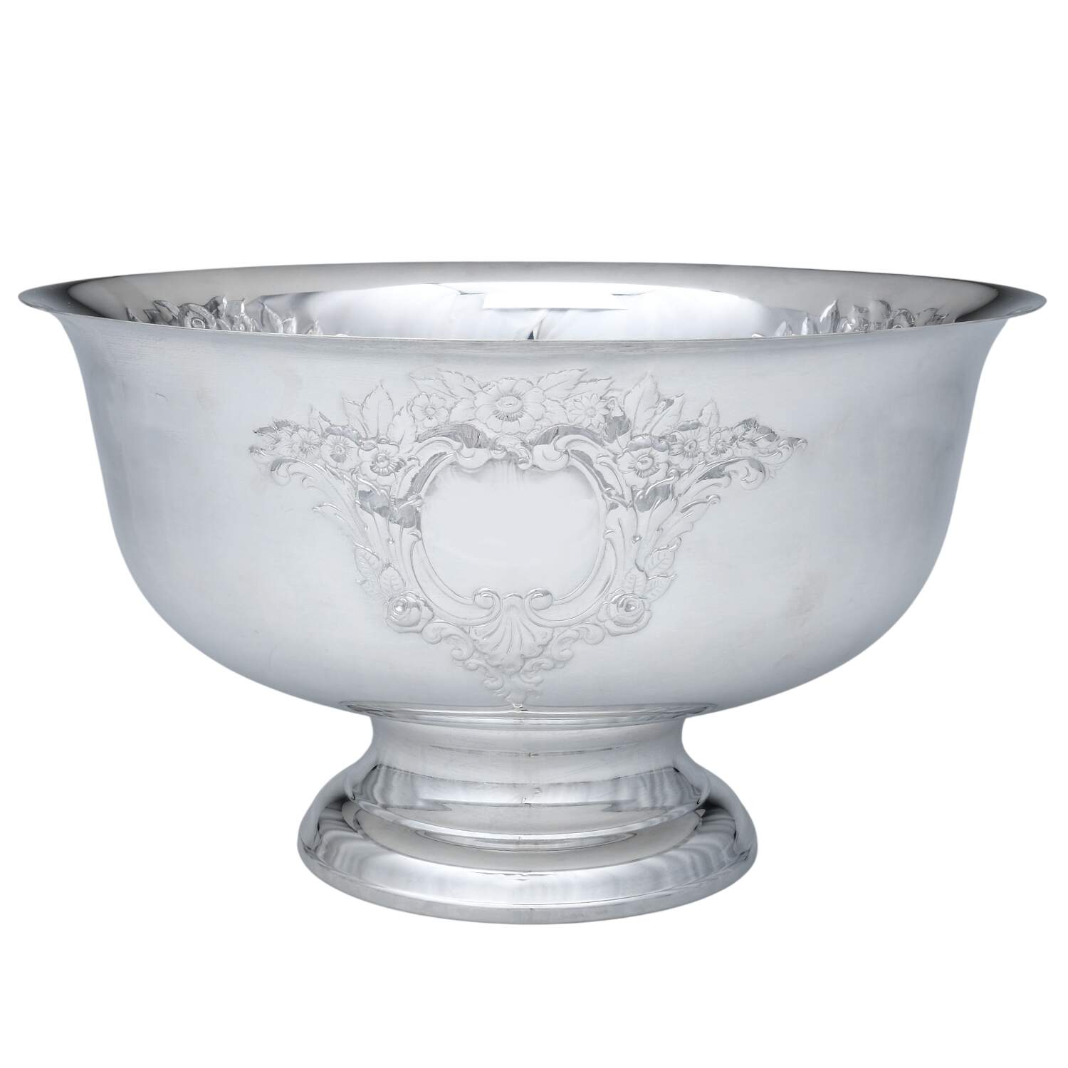 Castle Court (Silverplate, Hollowware) Punch Bowl by Oneida Silver-1
