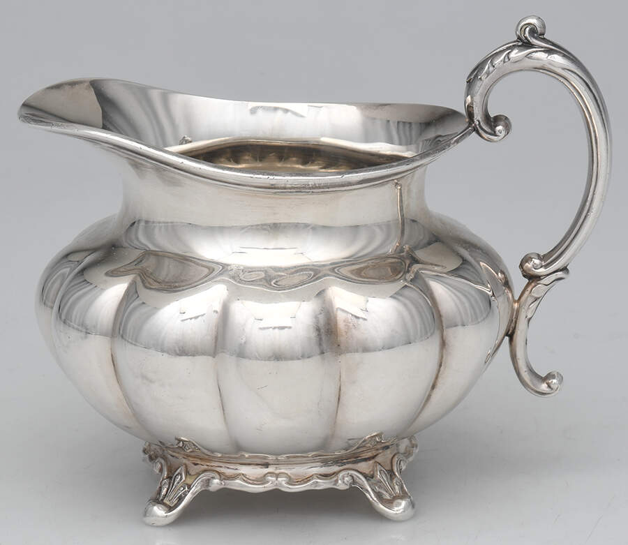 Old English Melon (Silverplate, Hollowware) Creamer by Oneida Silver-1