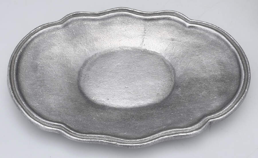 7205 (Pewter, Hollowware) Underplate for Sauce/Gravy Boat & Lid by Olde Country Reproductions-1