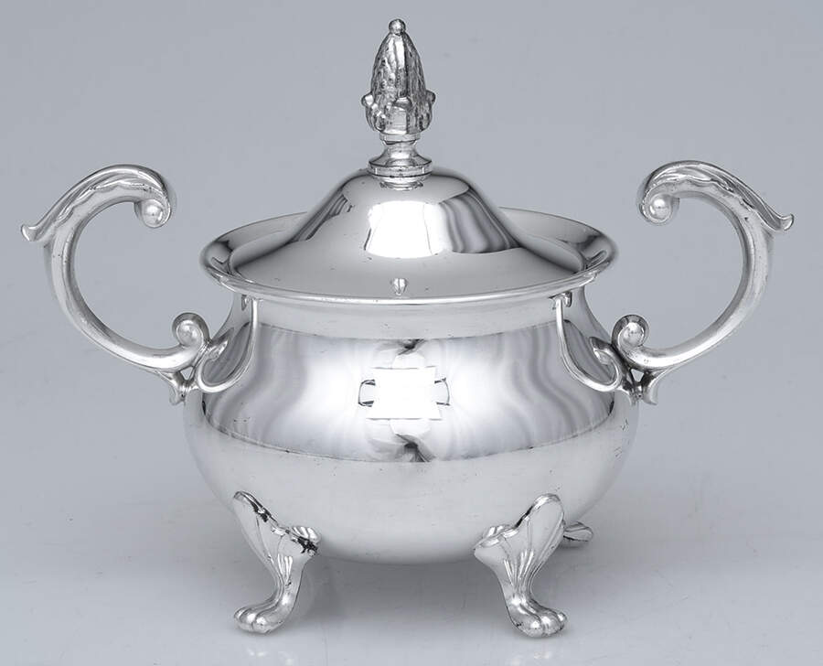 110 (Silverplate, Hollowware) Sugar Bowl & Lid by Poole Silver -1