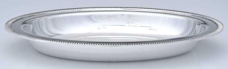 2711 (Silverplate, Hollowware) 11" Oval Double Vegetable (Bottom) by Poole Silver -1
