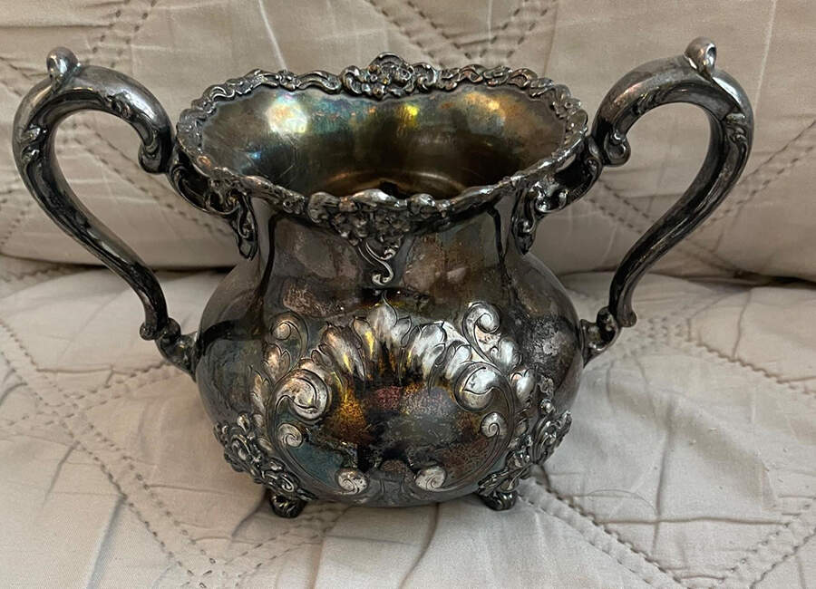 356 (Silverplate, Hollowware) Sugar Bowl No Lid by Pairpoint Mfg Co-1