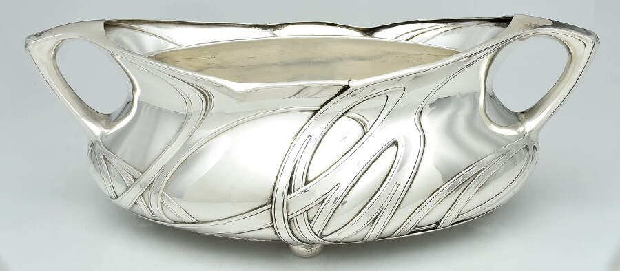 Silverplate Hollowware Oval Centerpiece with Metal Insert by Plata Lappas-1