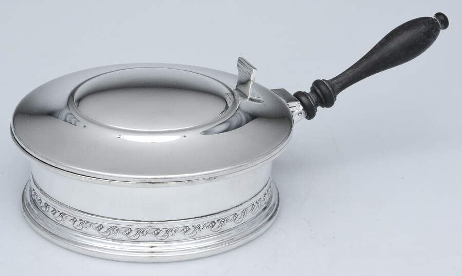9808 (Sterling, Hollowware) Silent Butler with Hinged Lid by Quaker Silver Co Inc-1