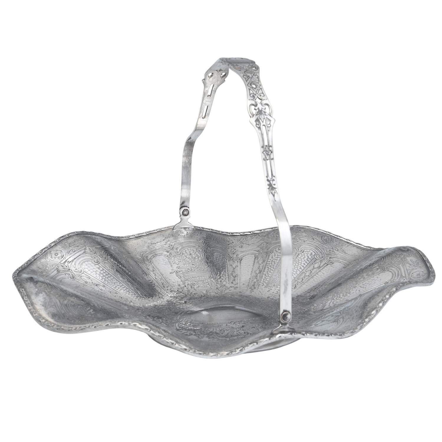 Silverplate Hollowware 9" Handled Basket by Reed & Barton-1