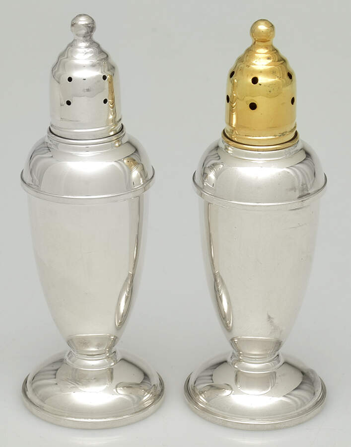 The Pilgrim (Sterling) Weighted Salt and Pepper Set by Reed & Barton-1