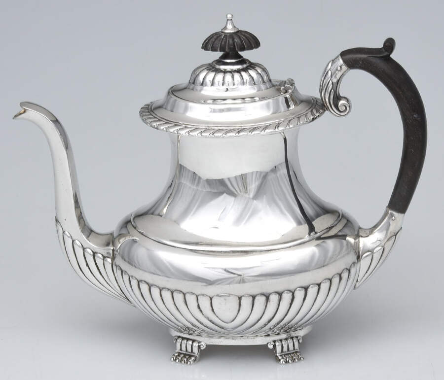 Stratford (Sterling, Hollowware) Coffee Pot with Wood Handle by Reed & Barton-1