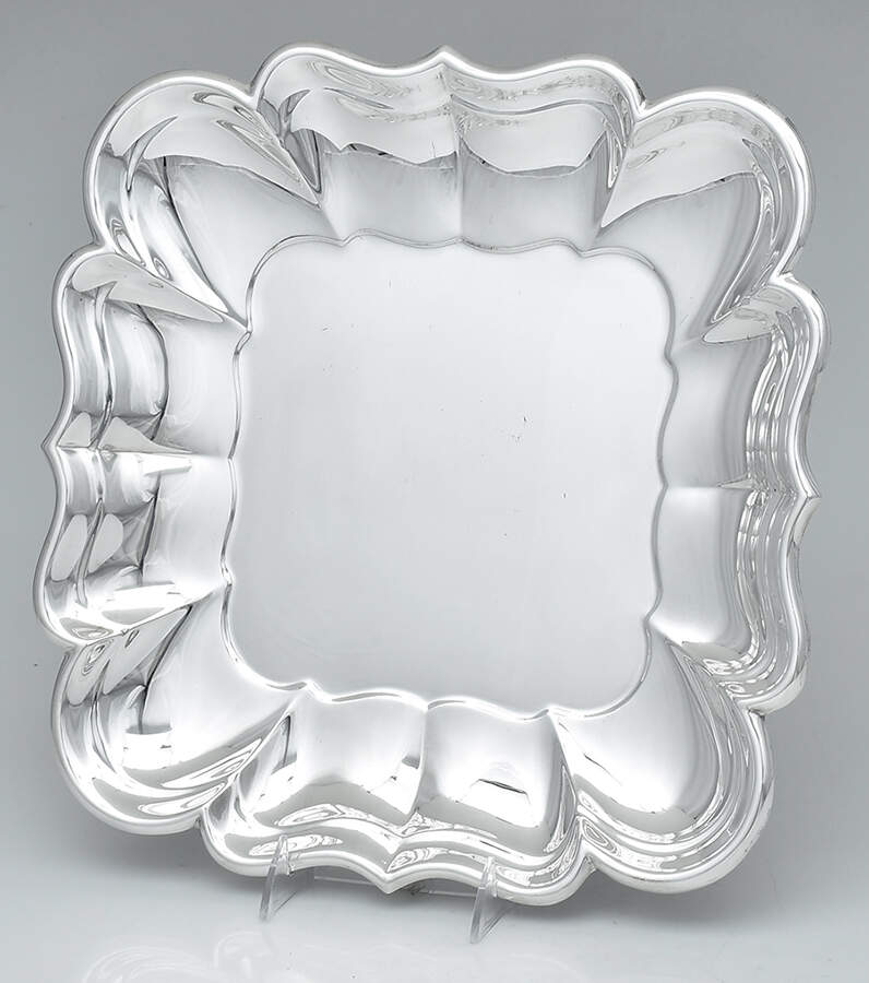 Windsor (Sterling, Hollowware) 14" Square Tray by Reed & Barton-1