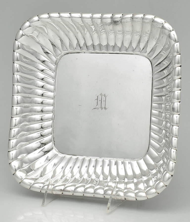 Trajan (Sterling, Hollowware) Square Sterling Vegetable Bowl by Reed & Barton-1