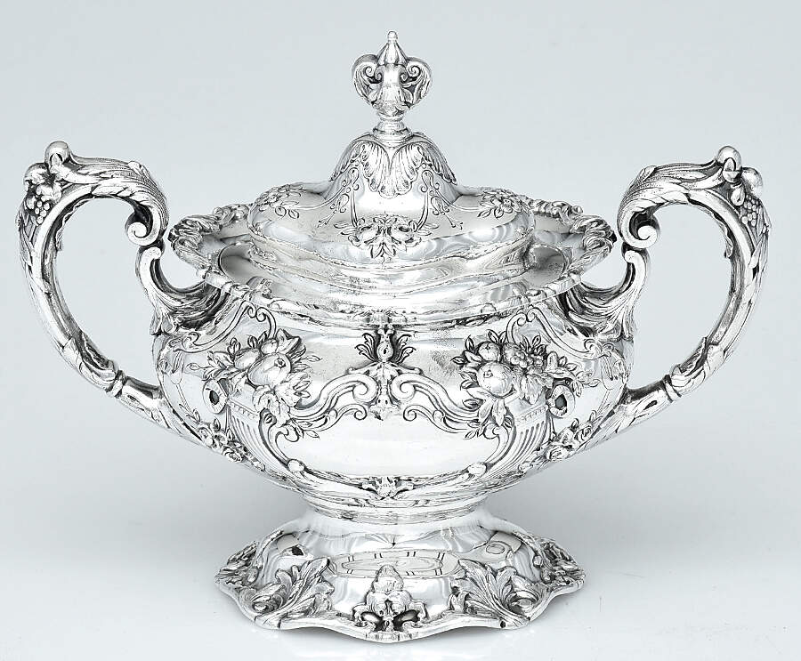 Francis I (Sterling, Hollowware, Reed&Barton, Dates) Sugar Bowl & Lid by Reed & Barton-1
