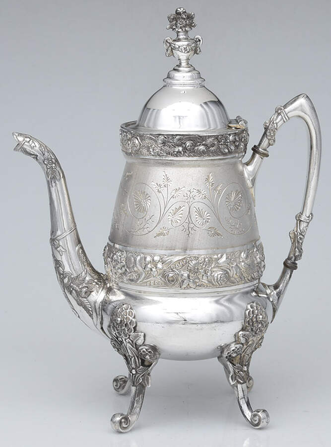 2764 (Silverplate, Hollowware) Silverplate Coffee Pot by Reed & Barton-1