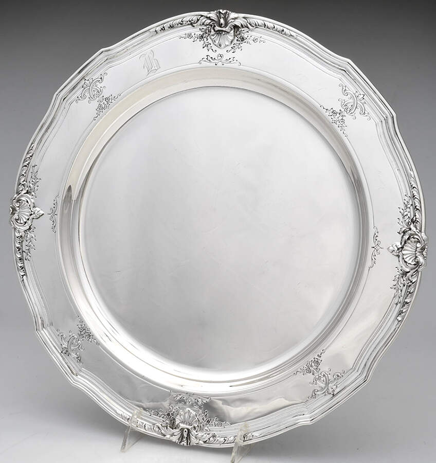 Heritage (Sterling, Hollowware) 14" Round Tray by Reed & Barton-1