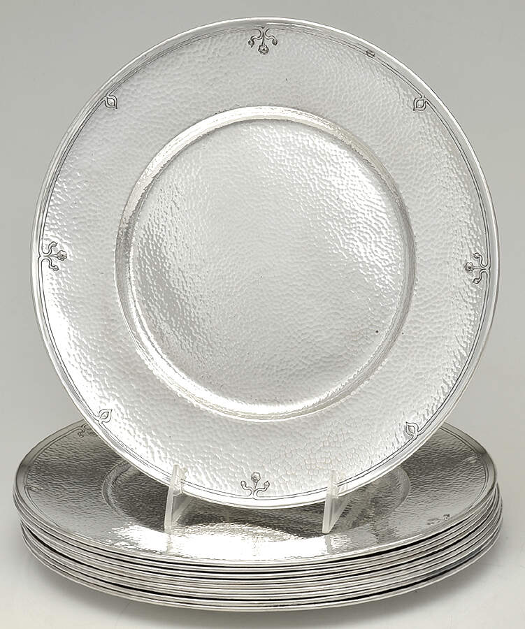 1015 (Silverplate, Hollowware) Service/Dinner Plate - Set of 10 by Reed & Barton-1
