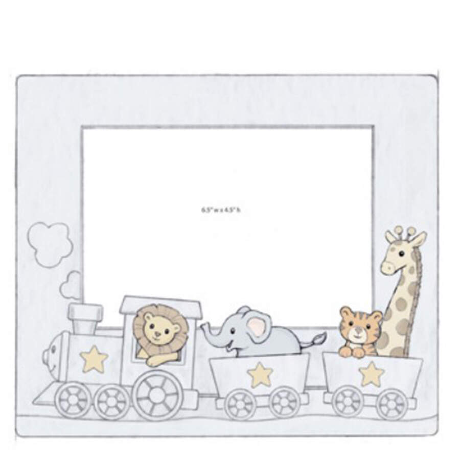 Animal Train (Silverplate, Giftware) Frame-Holds 5" X 7" by Reed & Barton-1
