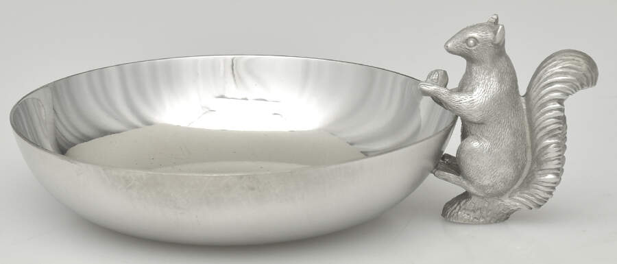 Squirrel (Pewter, Hollowware) Nut Dish by Reed & Barton-1