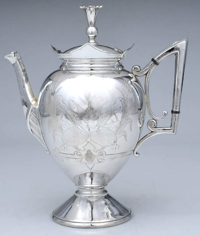 1882 (Silverplate, Hollowware) Silverplate Coffee Pot by Rogers Smith-1