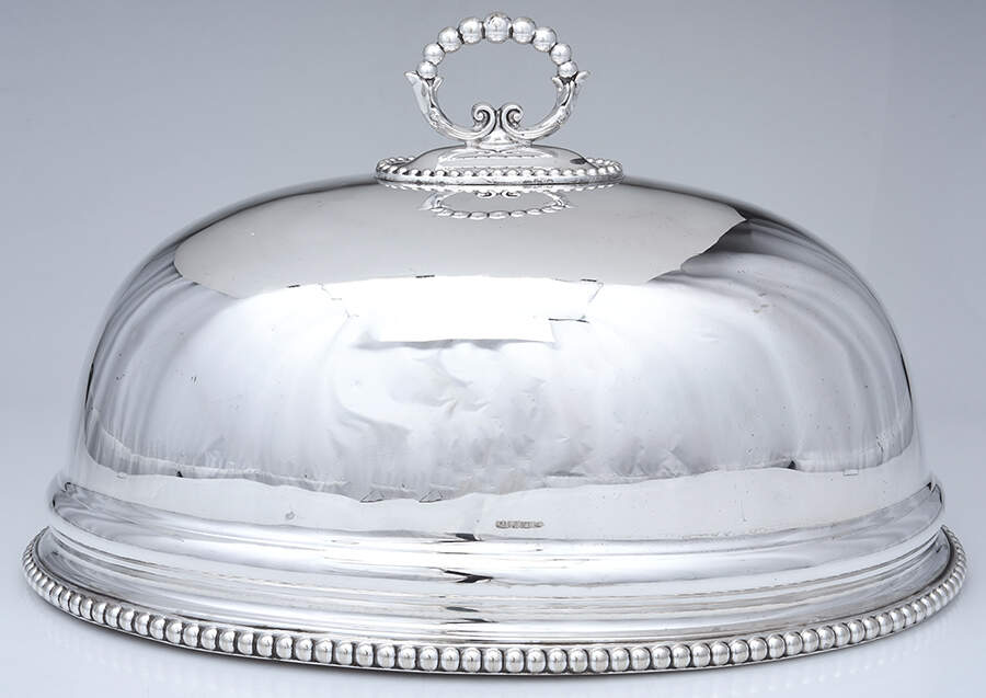 Silverplate Hollowware 18" Oval Dome/Cloche by Roberts & Belk-1