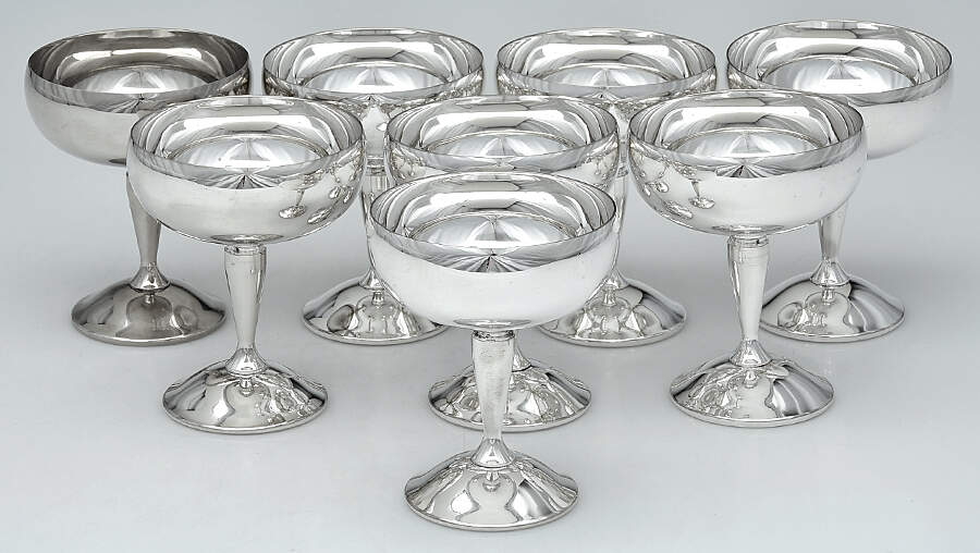 R3O2 (Silverplate, Hollowware) Champagne/Sherbet - Set of 8 by Roma-Spain-1