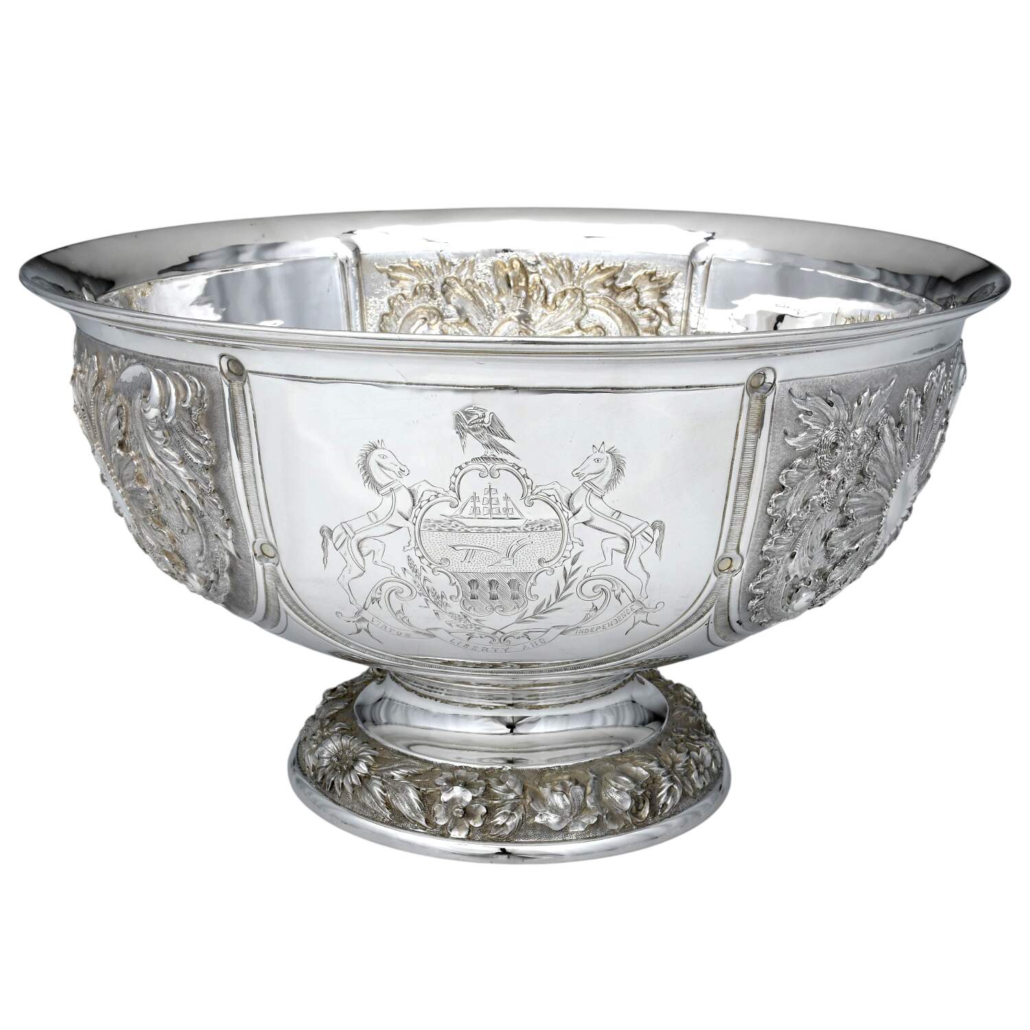 Baltimore Rose (Sterling, Hollowware) Presentation Trophy/Punch Bowl by Schofield-3