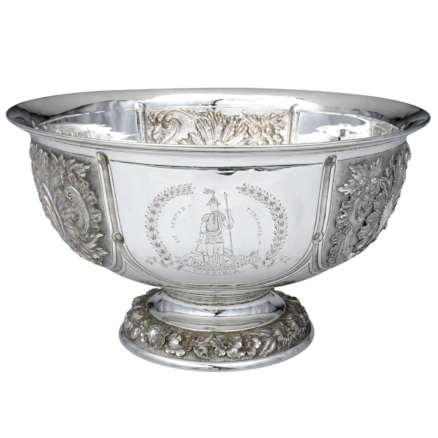 Baltimore Rose (Sterling, Hollowware) Presentation Trophy/Punch Bowl by Schofield-2