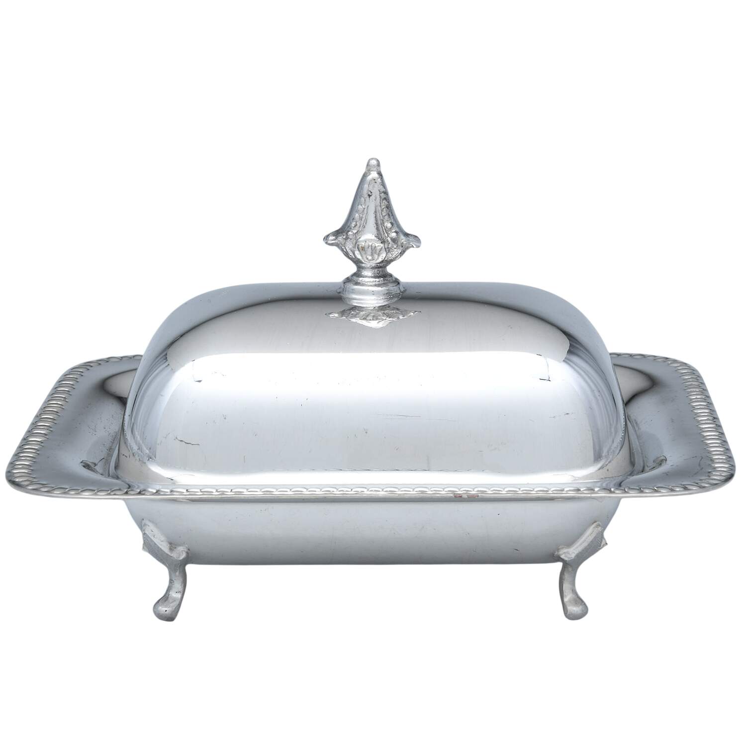Silverplate Hollowware Rectangular Covered Butter by Sheffield Silver Co (USA)-1
