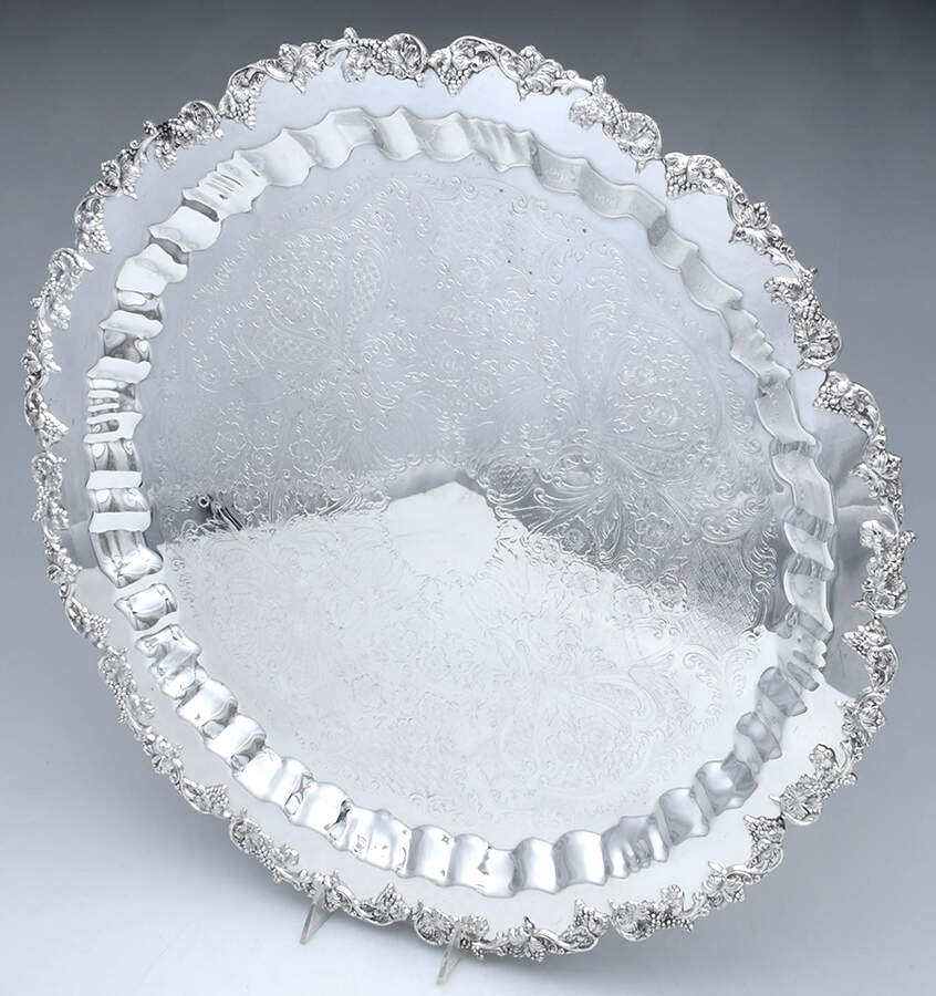 Vintage (Silverplate, Hollowware) Tray for Punch Bowl by Sheridan Silver Co-1