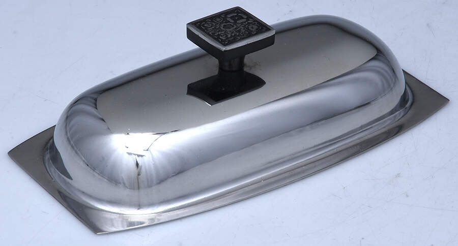 Dorette (Stainless, Hollowware) Lid for 1/4 Pound Butter by Stanley Roberts-1