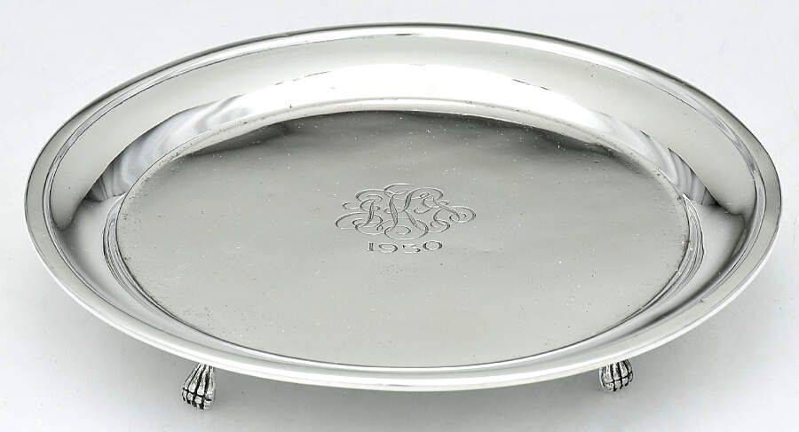 10 (Sterling, Hollowware) 5' Trinket Tray by Schofield-1