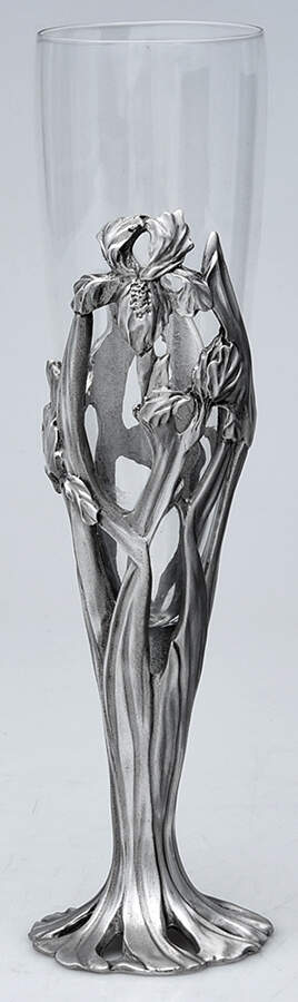 Pewter Hollowware Champagne Flute Glass by Seagull Pewter-1