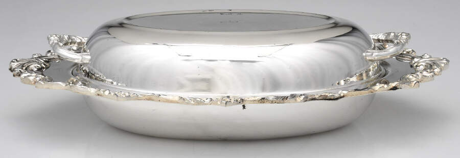 Windsor (Silverplate, Hollowware) Double Vegetable Bowl by Sheridan Silver Co-1