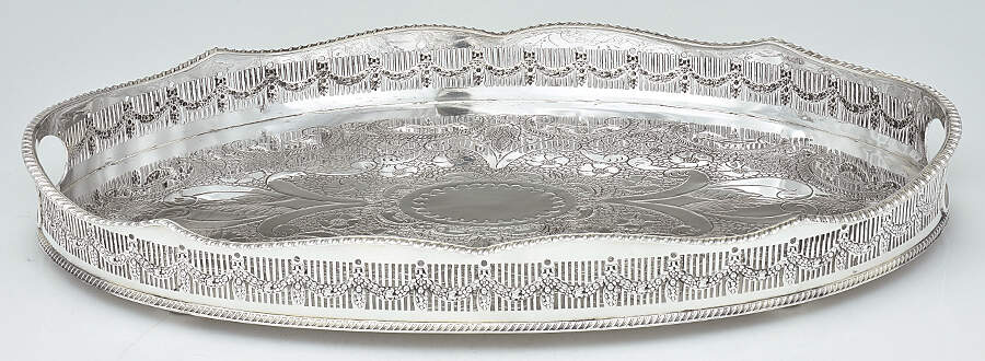Kentshire (Silverplate, Hollowware) 20" Gallery Tray by Sheffield Silver Co (England)-1