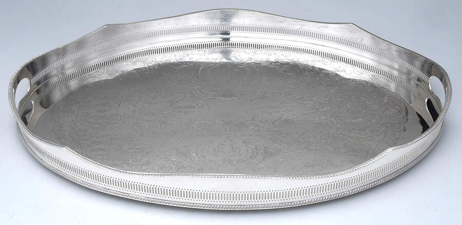 Kentshire (Silverplate, Hollowware) 23" Gallery Tray by Sheffield Silver Co (England)-1
