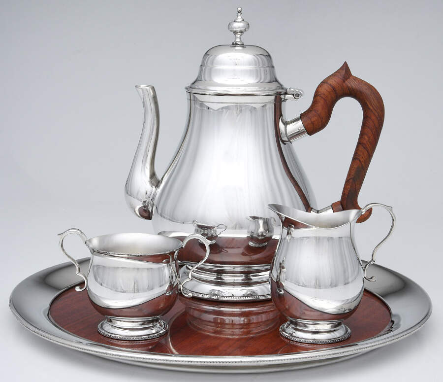 Louisiana (Pewter, Hollowware) (4 Pc) Coffee Set (CPBRH, CR, SUO, RTLC) by Salisbury Inc-1